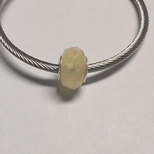Yellow Glittery‎ Charm for Pandora Style Bracelet